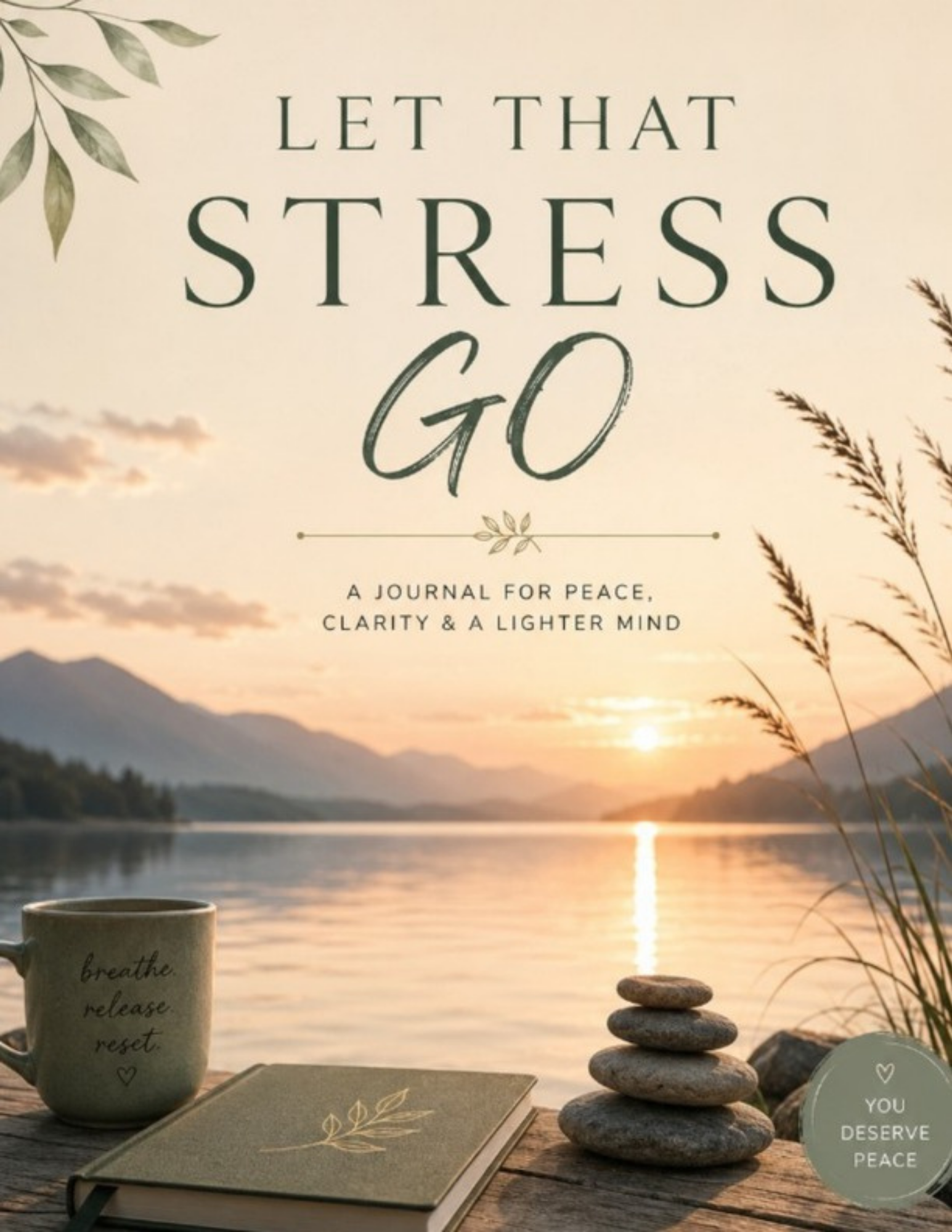 Let That Stress Go - a self reflection journal to maintain and understand your mind , body , and soul ✨